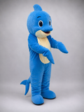 Blue Dolphin Mascot Costume