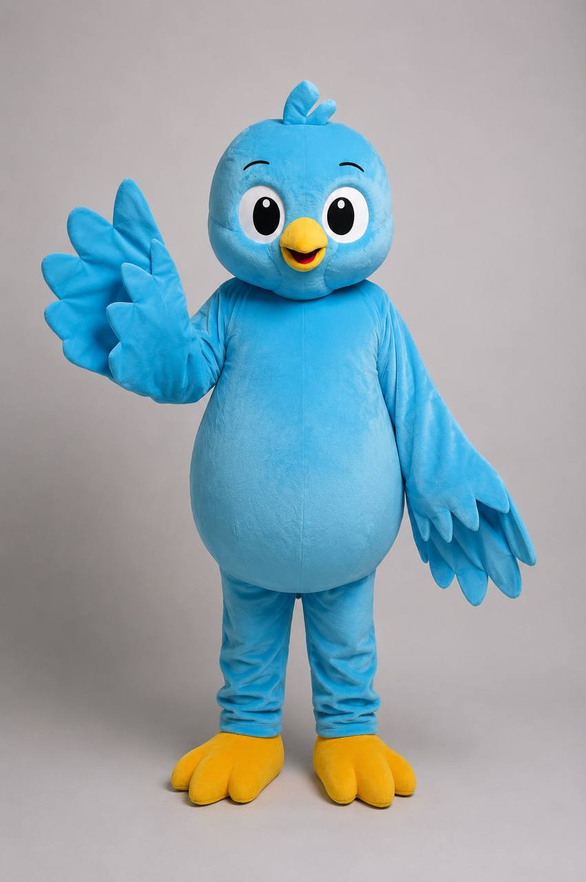 Blue Bird Mascot Costume