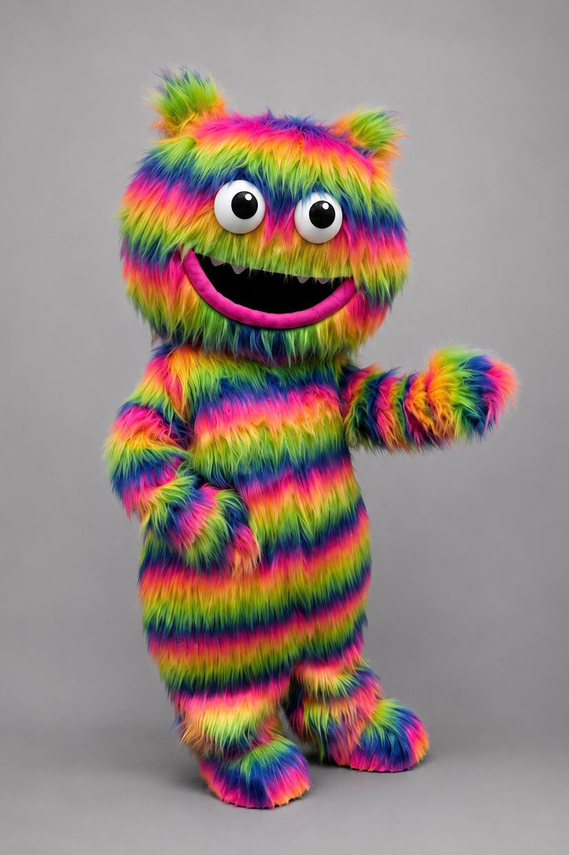 Rainbow Monster Mascot Costume